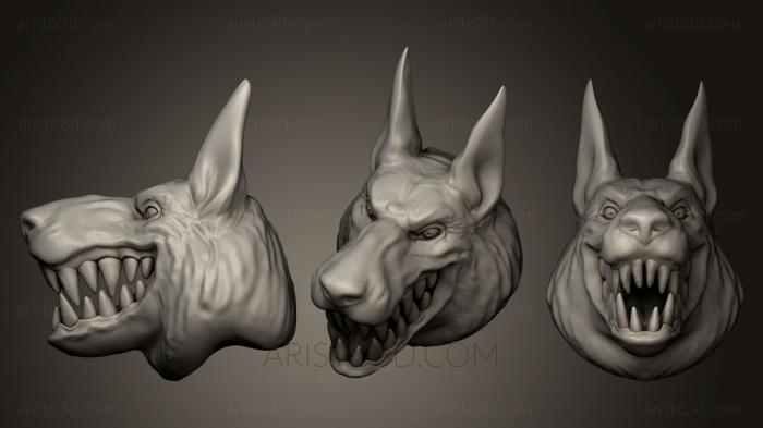 Masks and muzzles of animals (MSKJ_0145) 3D model for CNC machine